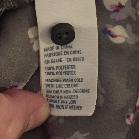 American Eagle Floral Mini Dress Small Grey Raw Edges - Picture 13 of 13